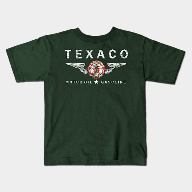 Texaco, weathered paint distressed Kids T-Shirt by MonkeyKing